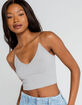 FREE PEOPLE Ribbed V Neck Gray Brami image number 1