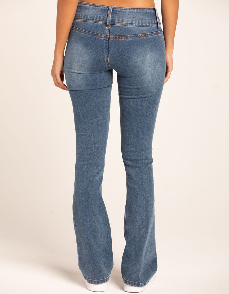VANILLA STAR Extended Tab Flare Womens Jeans image number 3