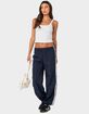 EDIKTED Bow Stripe Nylon Track Pants image number 3