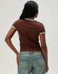 TILLYS Womens Solid Ringer Tee image number 4