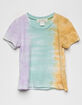 OFF THE RECORD Tie Dye Girls Green Combo Tee image number 2