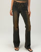 WEST OF MELROSE Low Rise Lace Up Womens Bootcut Jeans image number 2