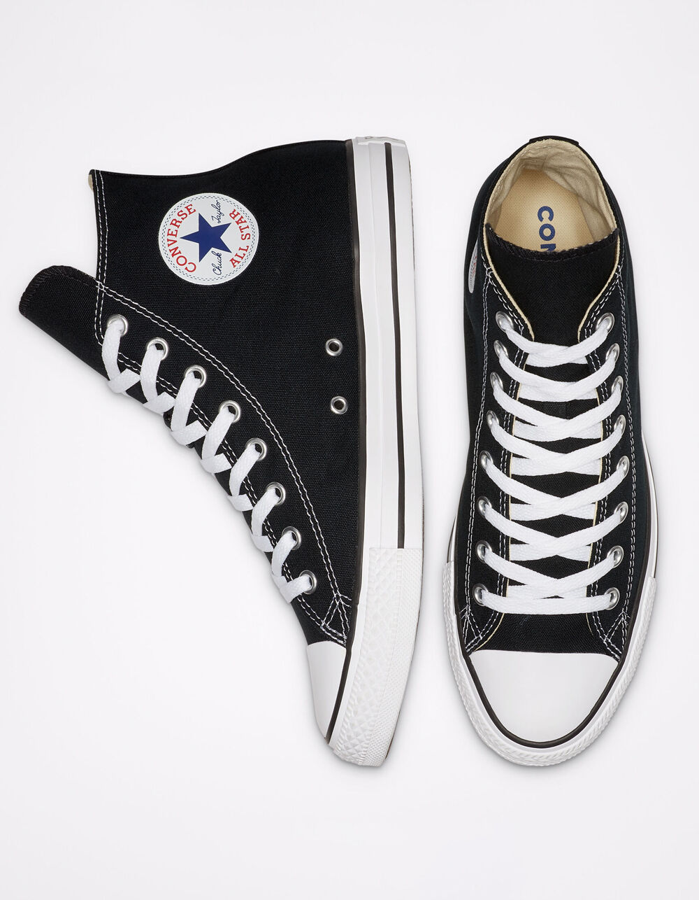 black canvas high top converse
