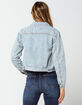 RSQ Crop Womens Light Wash Denim Jacket image number 3