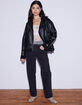 WEST OF MELROSE Faux Leather Shearling Womens Jacket image number 2
