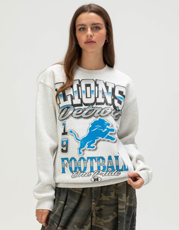 THE WILD COLLECTIVE Detroit Lions Womens Crewneck Sweatshirt Primary Image