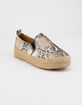 QUPID Raymond Beige Womens Espadrille Flatform Slip-On Shoes image number 2