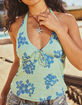 FULL TILT Hibiscus Womens Halter Top image number 7