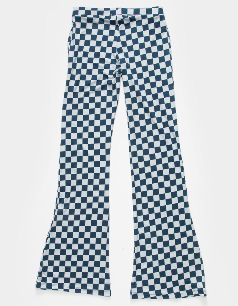 WHITE FAWN Checkered Flare Girls Pants image number 1