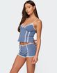 EDIKTED Eliane Contrast Lacey Tank Top image number 4