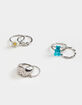 FULL TILT 7 Piece Gummy Bear Daisy & Smiley Ring Set image number 1