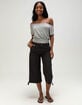 FULL TILT Womens Off The Shoulder Banded Bottom Top image number 2