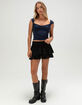TILLYS Womens Cap Sleeve Cinch Front Tee image number 2