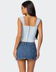 EDIKTED Marcella Wide Strap Mesh Corset image number 4