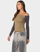 EDIKTED Contrast Off Shoulder Top image number 2