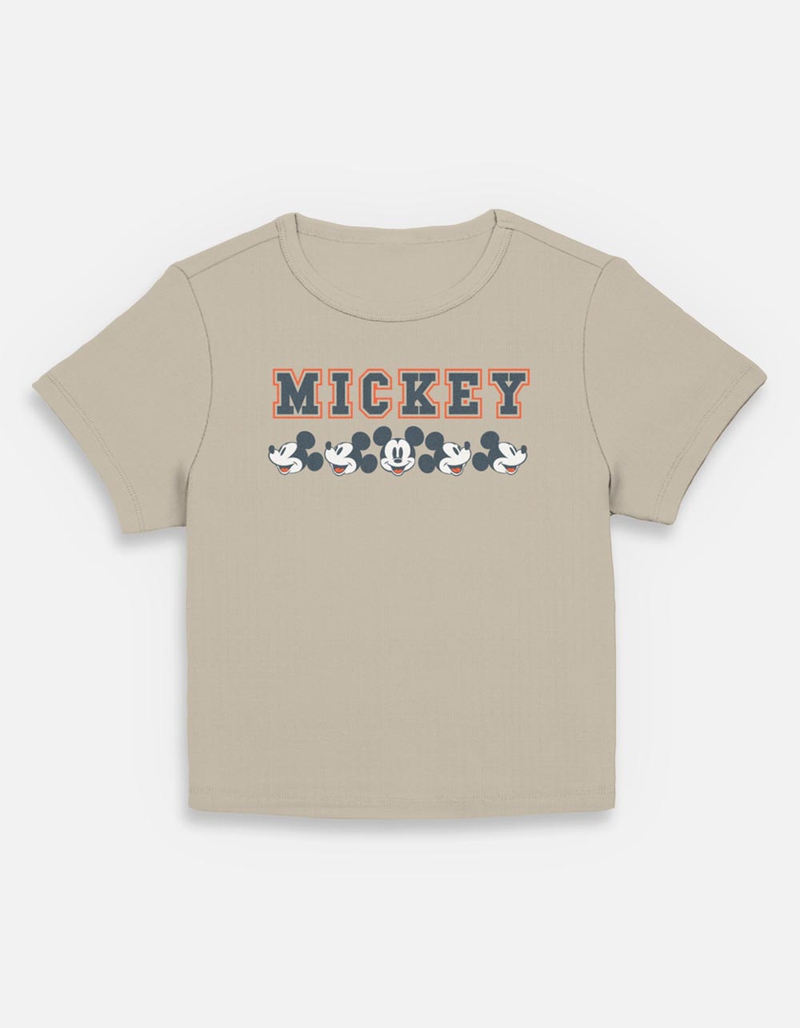DISNEY Mickey Mouse Face Row Womens Baby Tee image number 0