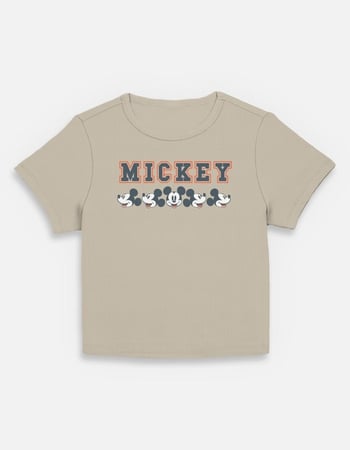 DISNEY Mickey Mouse Face Row Womens Baby Tee Primary Image