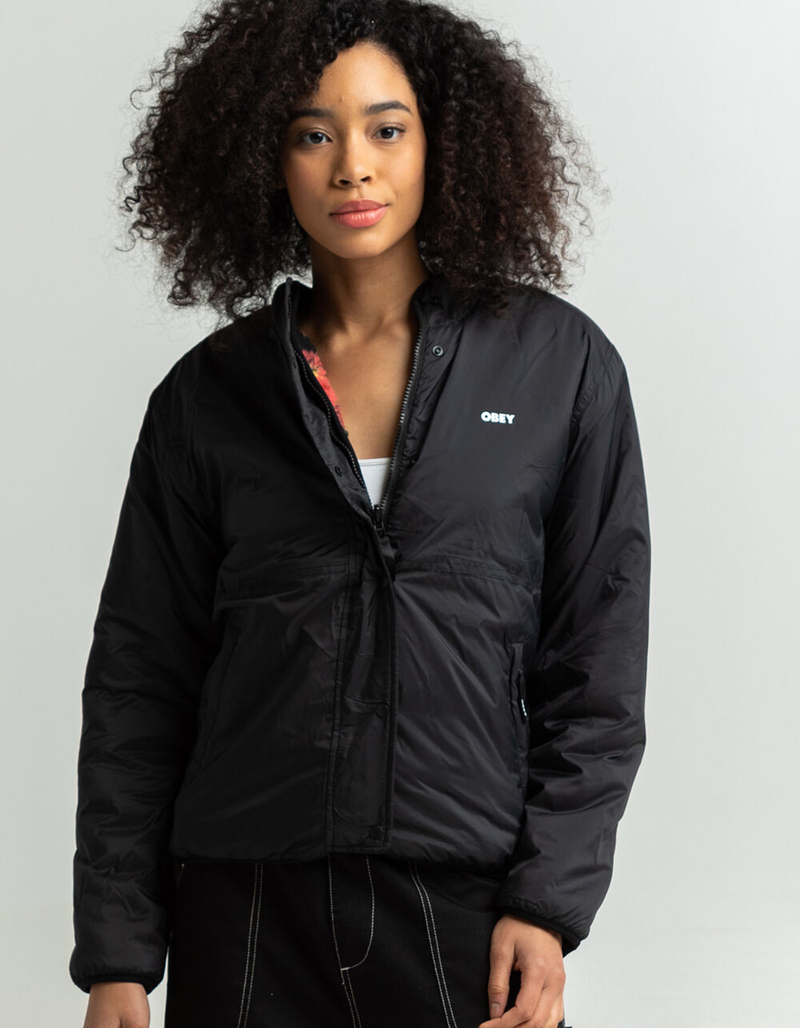 OBEY Marino Womens Reversible Sherpa Jacket image number 1
