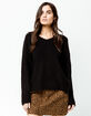 SKY AND SPARROW V-Neck Twist Back Black Womens Sweater image number 2