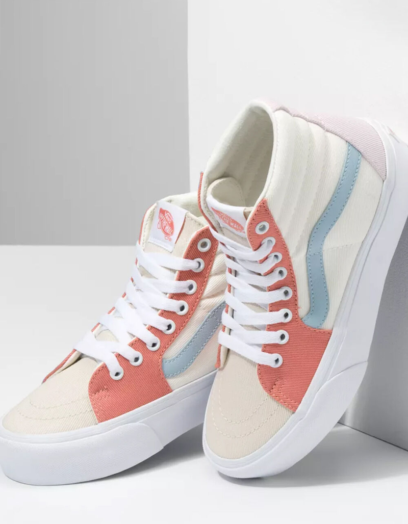 VANS Sk8-Hi Platform Womens Pastel Color Block Shoes image number 3