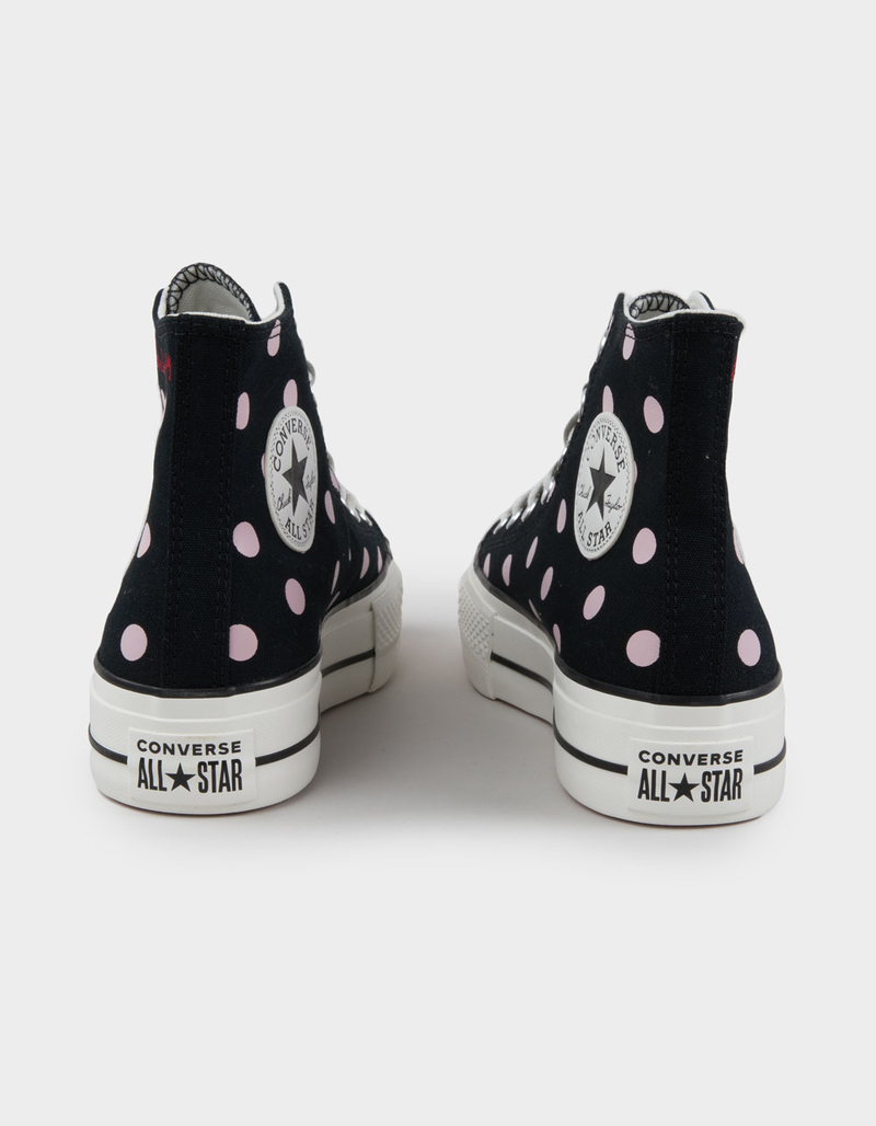 CONVERSE Chuck Taylor All Star Lift Womens Platform Polka Dot Shoes image number 3
