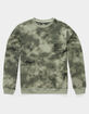RSQ Tie-Dye Crewneck Mens Green Sweatshirt image number 2