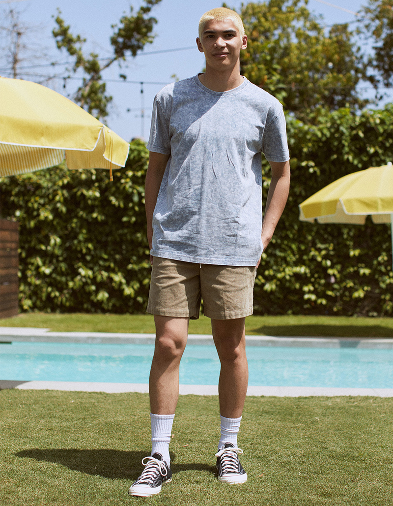 RSQ Acid Wash Mens Oversized Tee image number 2