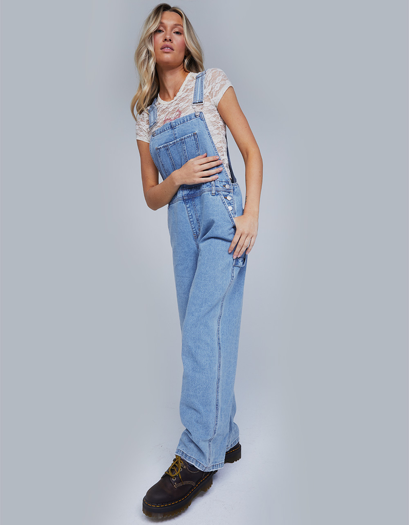 RSQ Womens Boyfriend Denim Overalls image number 1