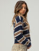 FULL TILT Fuzzy Striped Womens Sweater image number 2