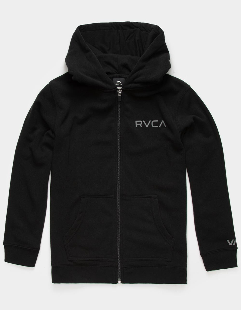 RVCA Ripper II Boys Black Zipper Hoodie image number 1