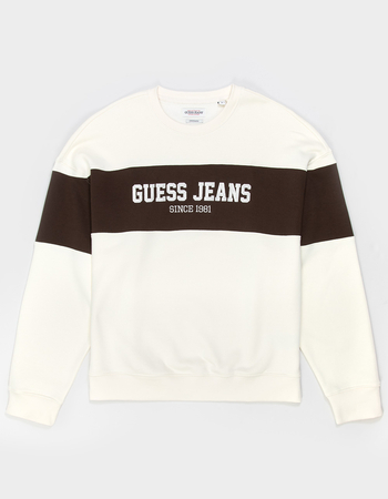 GUESS JEANS Stripe Mens Crewneck Sweatshirt Primary Image
