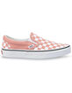 VANS Checkerboard Classic Slip-On Womens Rose Dawn & White Shoes image number 2