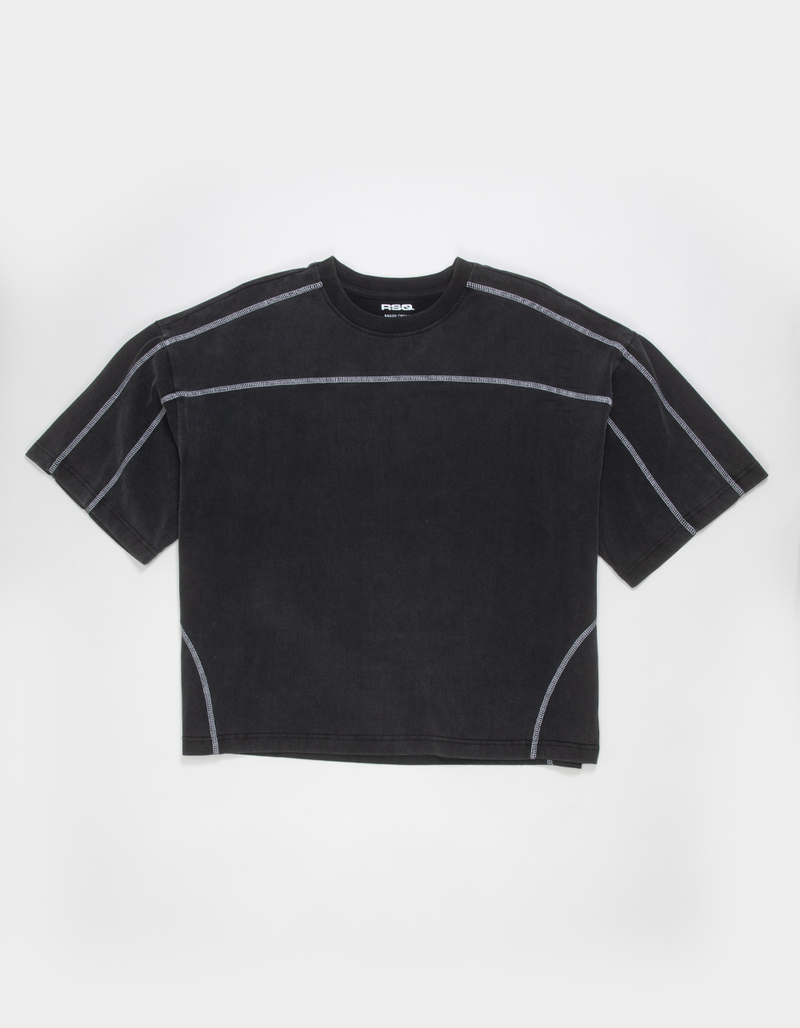RSQ Mens Seamed Baggy Crop Tee image number 4