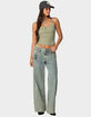 EDIKTED Ribbed Henley Tank Top image number 5