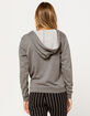 FULL TILT Zip Up Charcoal Womens Hoodie image number 3