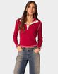 EDIKTED Gio Contrast Stitch Sweatshirt image number 1