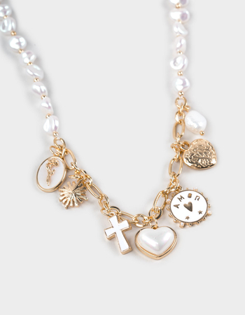 FULL TILT Cross Heart Rose Charm Necklace Alternative Image
