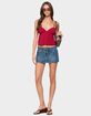 EDIKTED Kellyn Button Contrast Babydoll Top image number 5