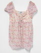 RSQ Floral Mesh Girls Babydoll Top image number 1