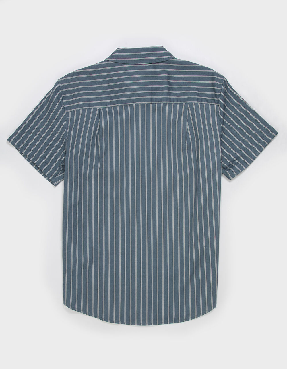 BRIXTON Coastal Print Stripe Mens Button Up Shirt - BLUE COMBO - M