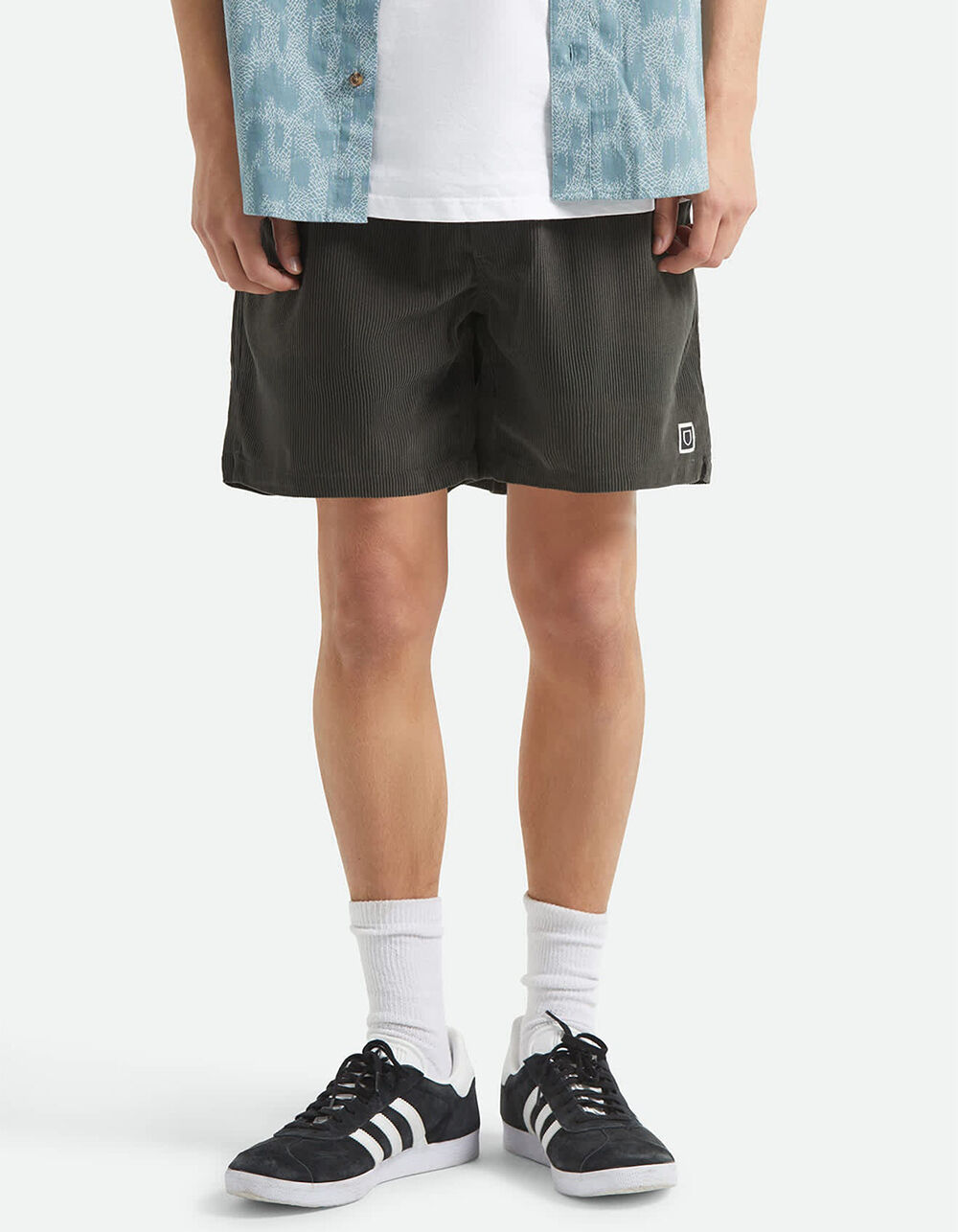 BRIXTON Everyday Mens Corduroy Shorts - WASHED BLACK | Tillys