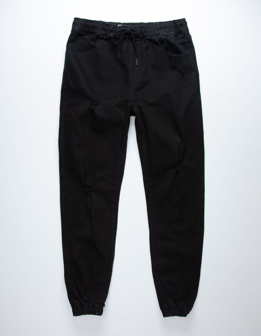 Black ripped joggers mens clearance