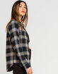 BRIXTON Bowery Womens Navy Flannel Shirt image number 3