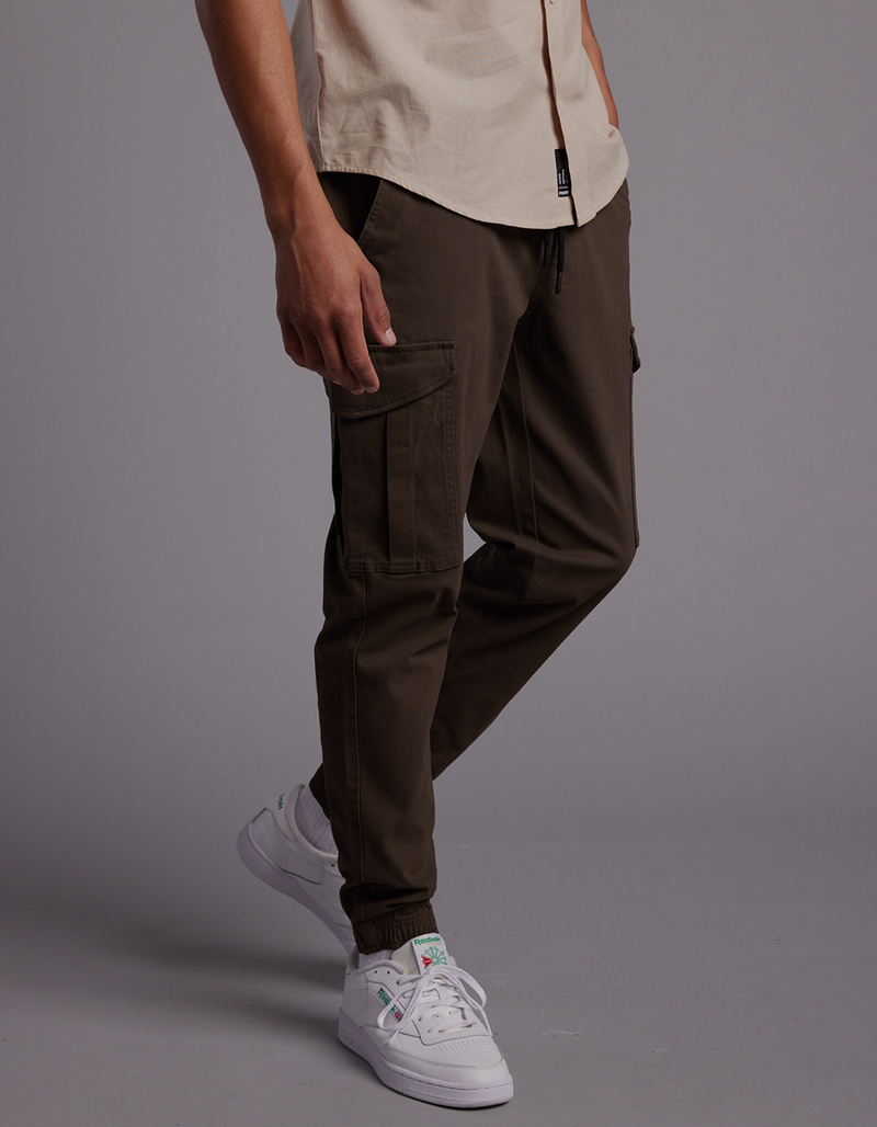 RSQ Mens Twill Cargo Jogger Pants image number 2