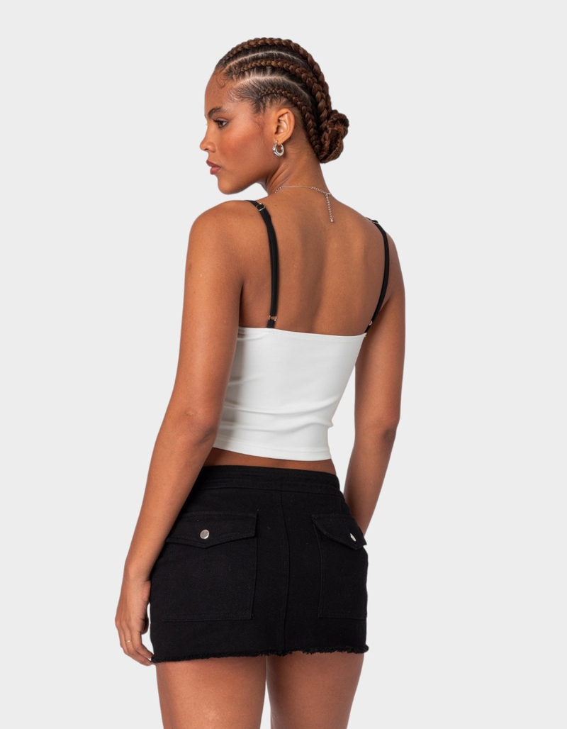 EDIKTED Yang Contrast Strap Tank Top image number 4
