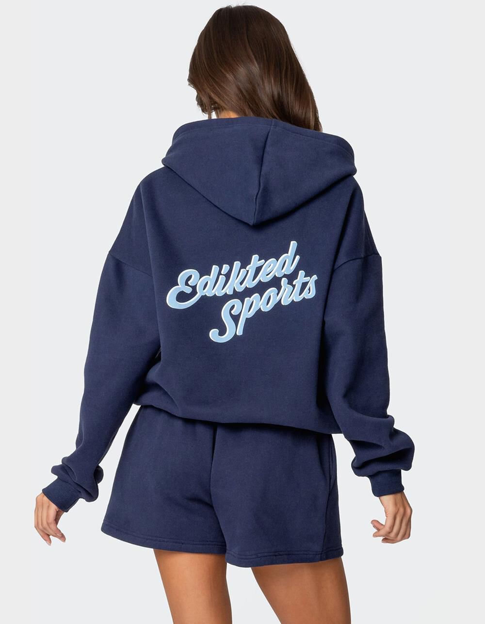 EDIKTED So Sporty Hoodie - NAVY | Tillys