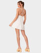EDIKTED Babydoll Linen Look Mini Dress image number 5