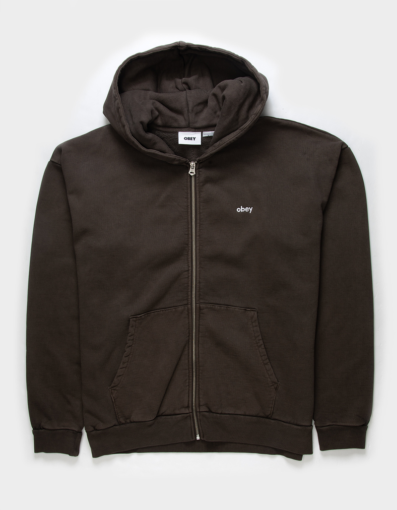 OBEY Lowercase Pigment Mens Zip Hoodie image number 0