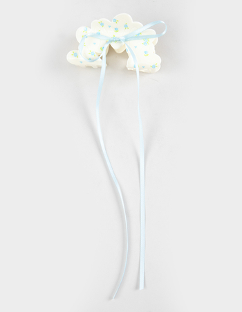 FULL TILT Heart/Floral Print Bow Clip Primary Image