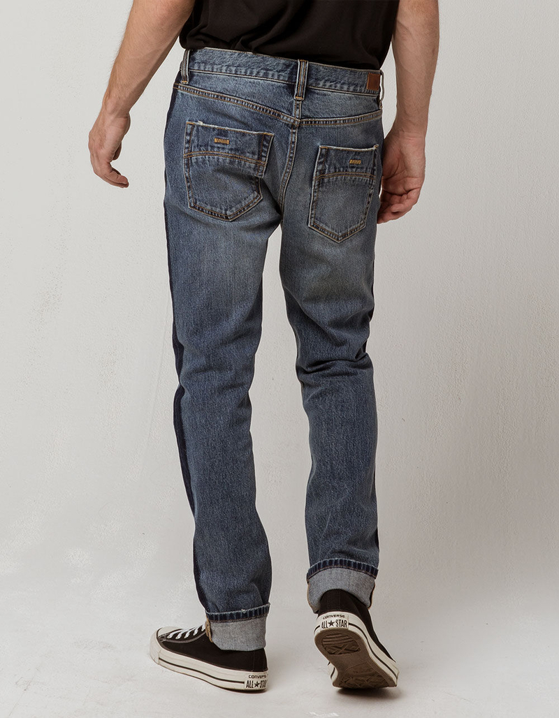 RSQ Seattle Side Contrast Mens Skinny Taper Jeans image number 3